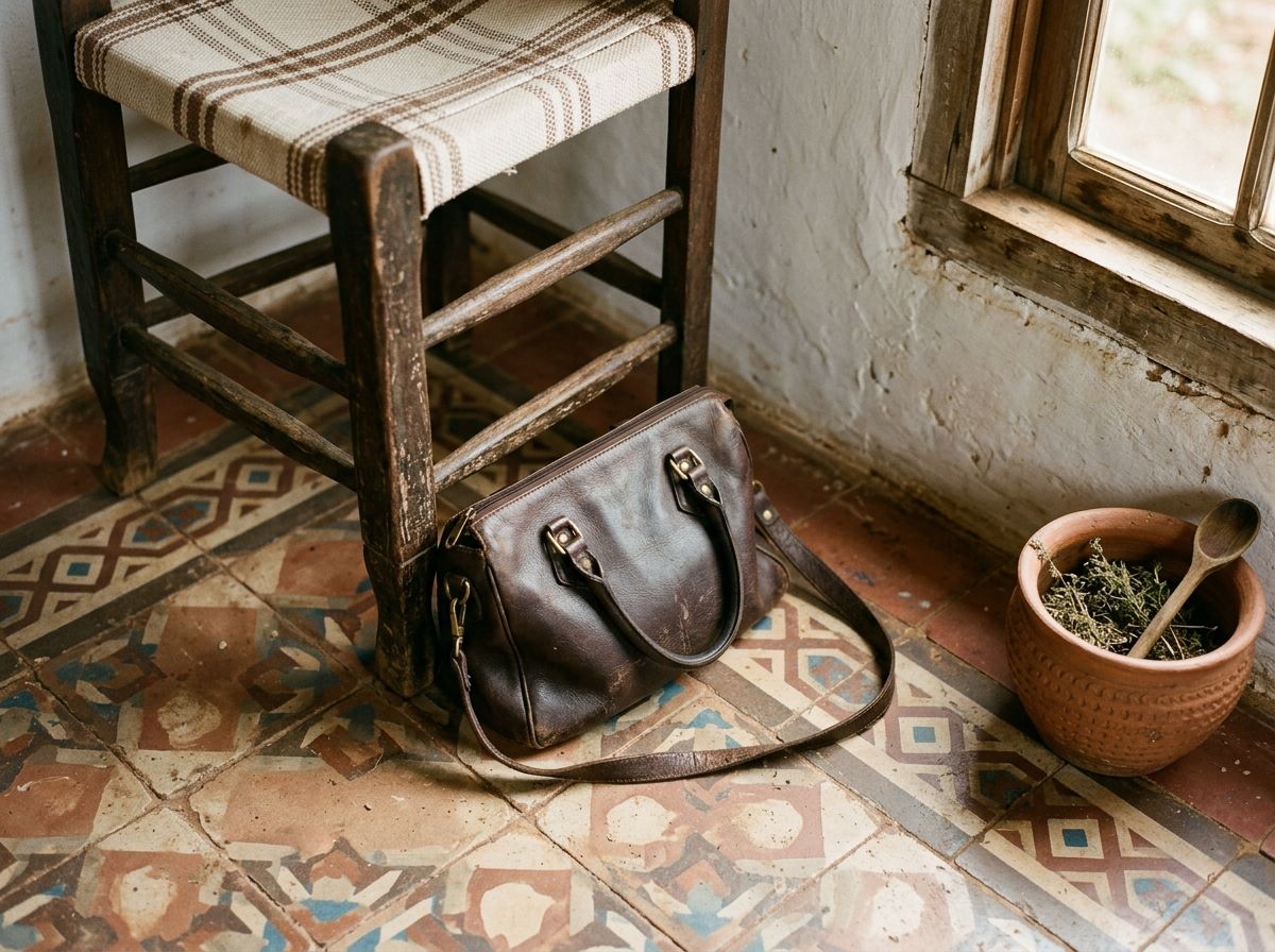 A bolsa no chão da sala: o primeiro dos sete.