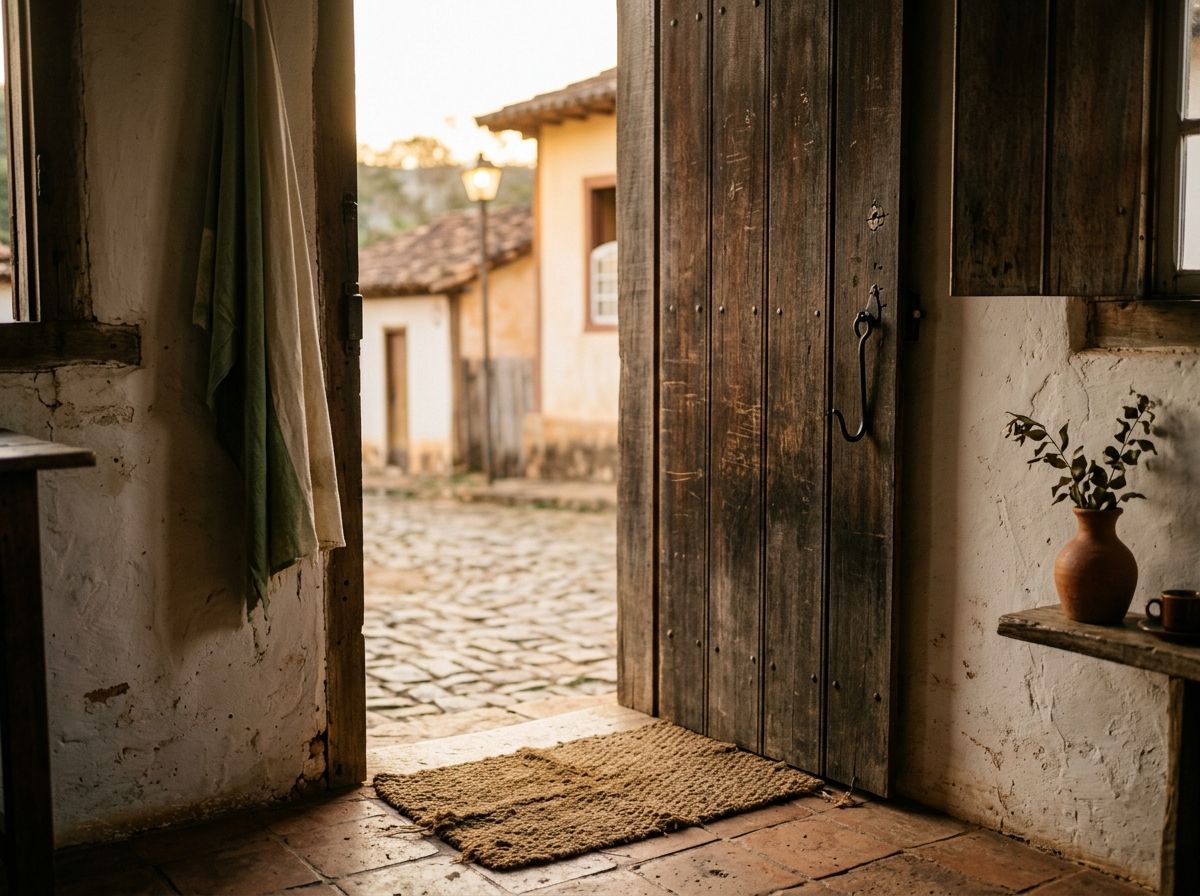 O gancho certo é o do quarto, não o da porta da rua.